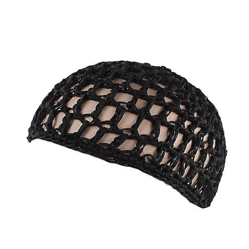 Bonnet de douche noir pour les femmes et les filles, réutilisable, extra large, lavable, mignon et doux, fait à la main filet de cheveux perruque cap tête net soin de couleur unie