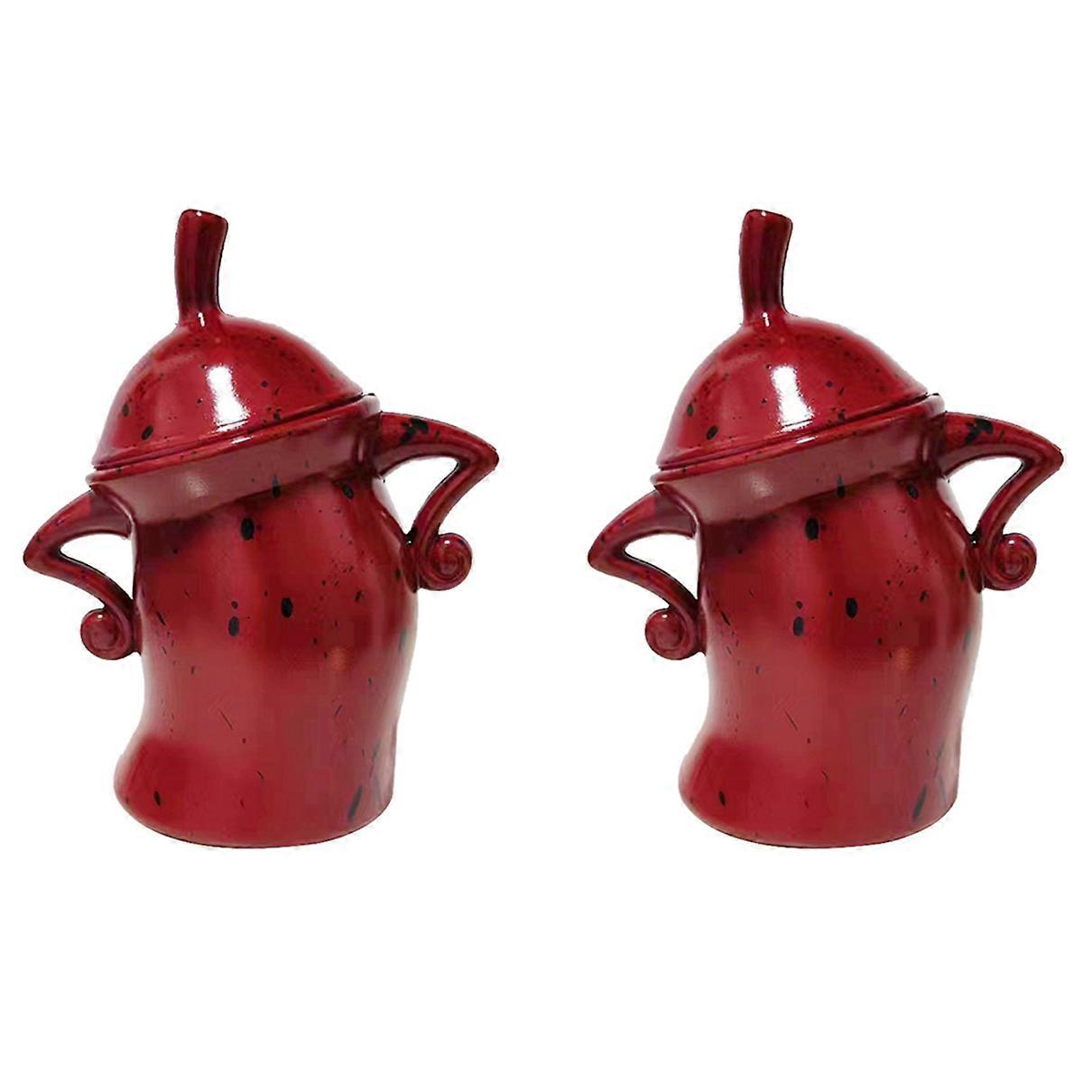 Canister with Attitude,Fun Airtight Kitchen Storage Canisters, Red