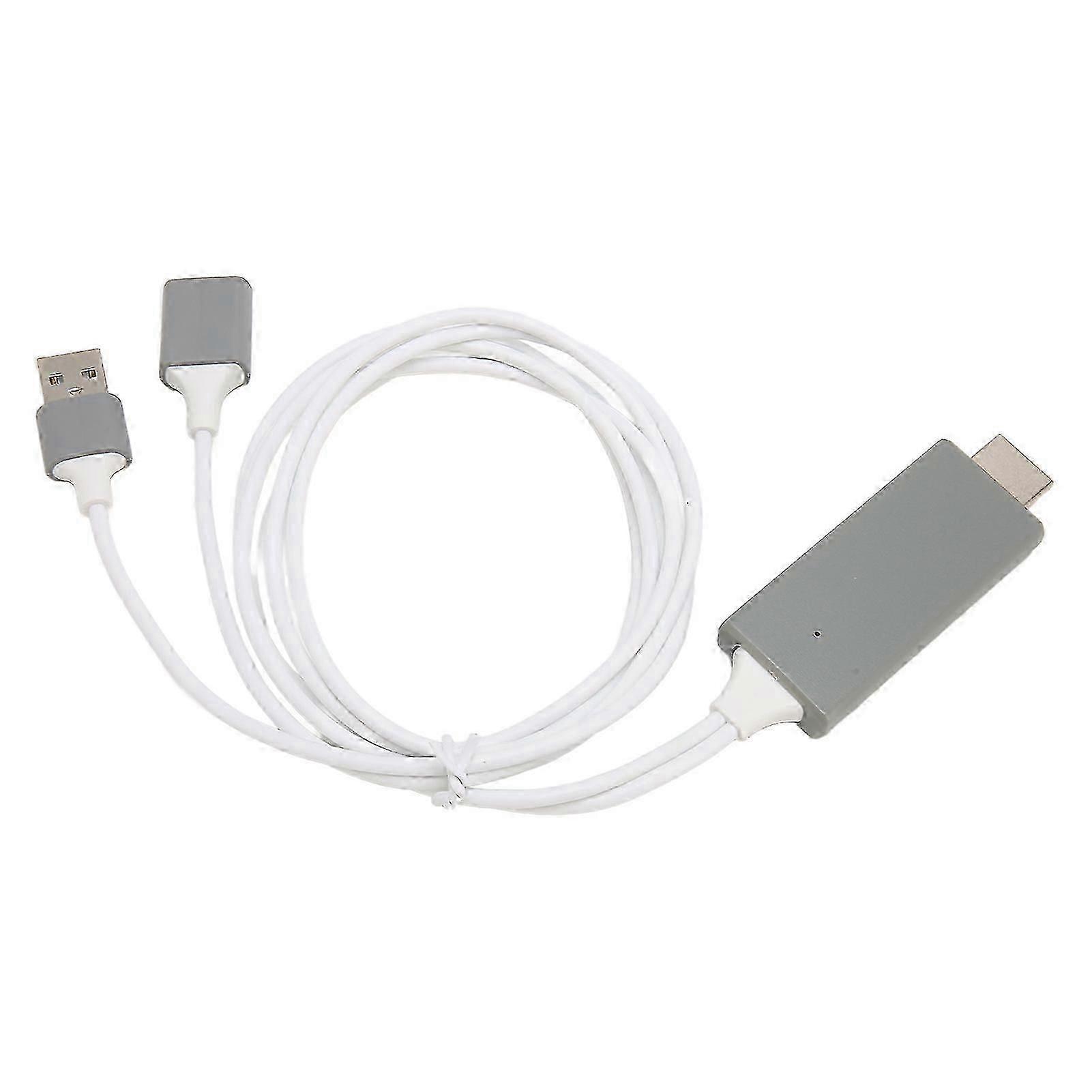 USB to HD Multimedia Interface Cable Adapter 1080P HD Multimedia Interface Cord for IOS for Android