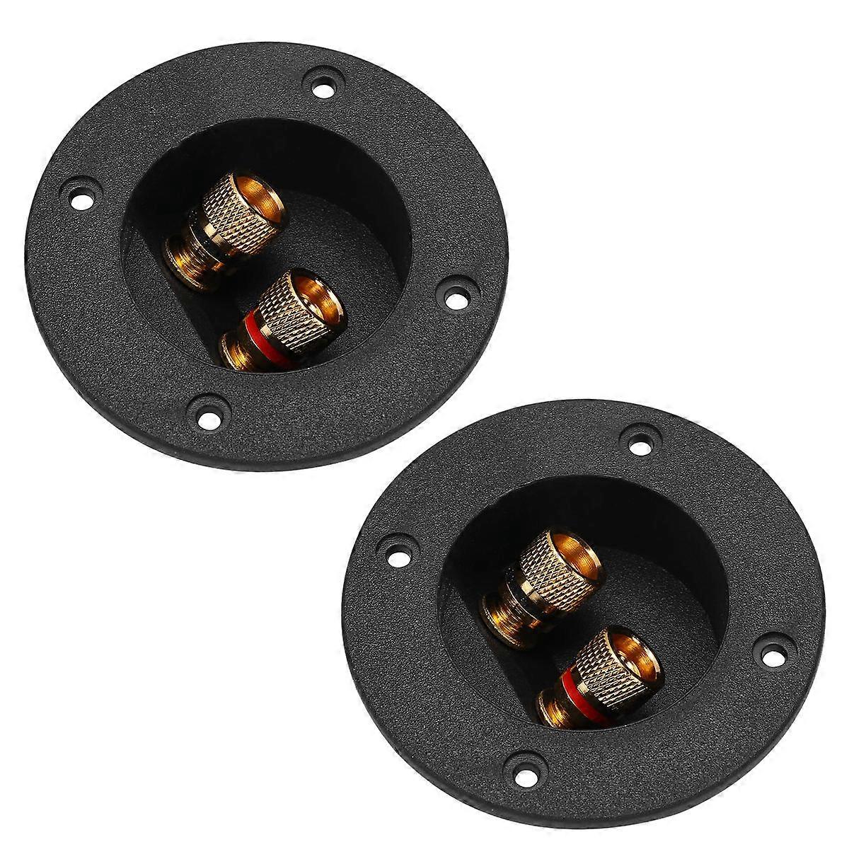 Terminal Cup Connector Speaker Terminal Cup Diy Projects Audio Enthusiasts Black 7.50X7.50X2.50CM Tight Connection 2Pcs