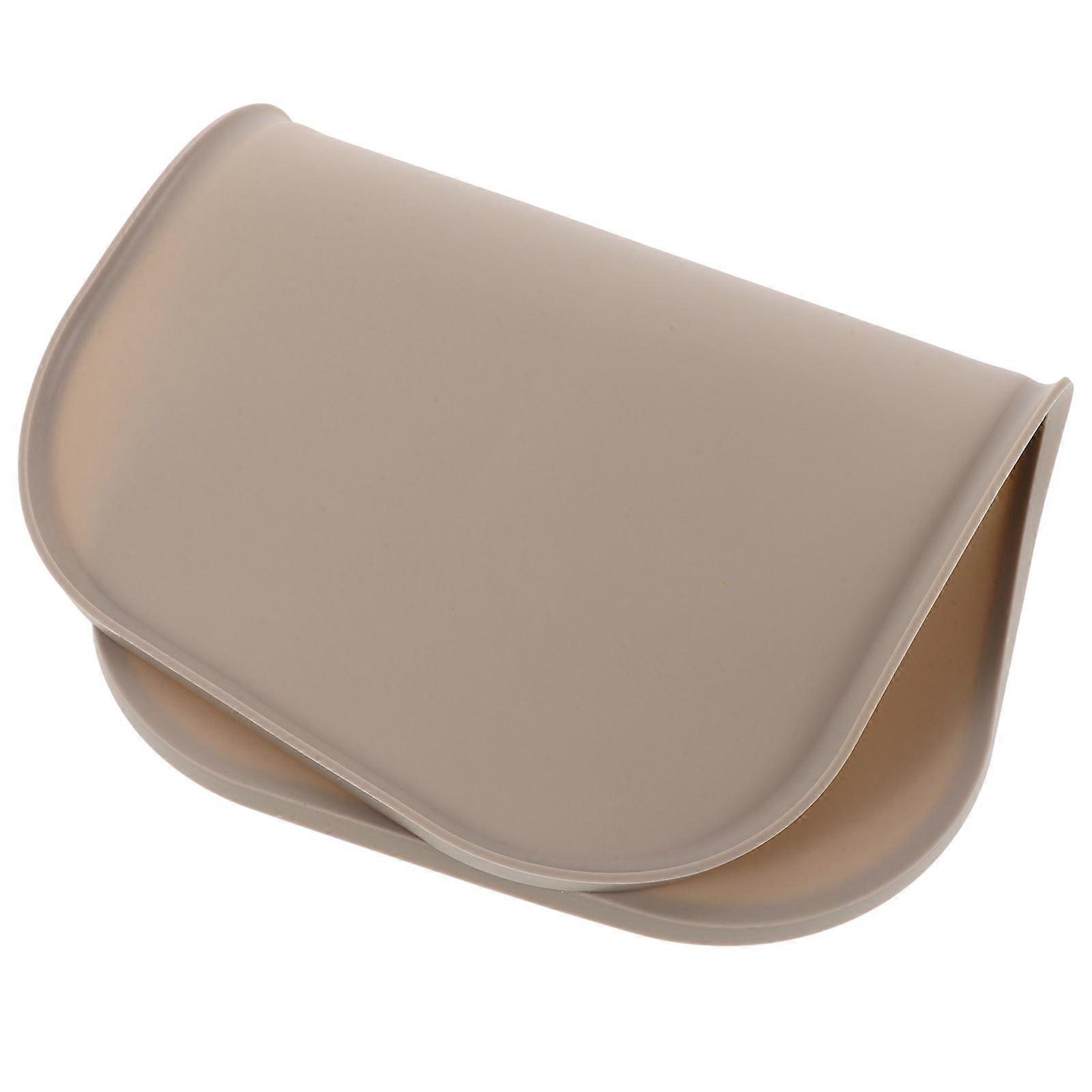 Silicone Mat with Raised Edges Pet Feeding Mat for Daily Feeding Dog Cat Bowl Rectangular Anti-Leakage 1Set