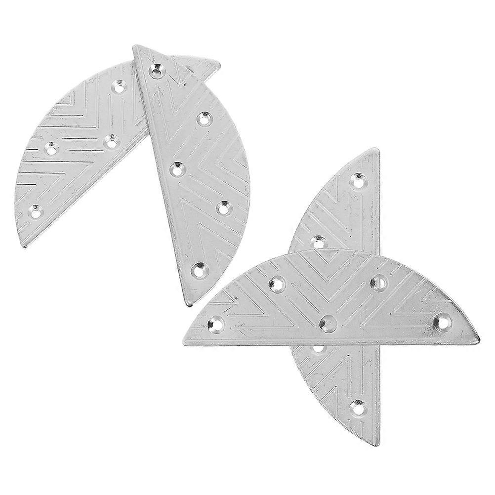 鞋跟更换垫金属鞋跟修复垫男士鞋修复银色 6.60X2.10X0.20CM 2Pairs