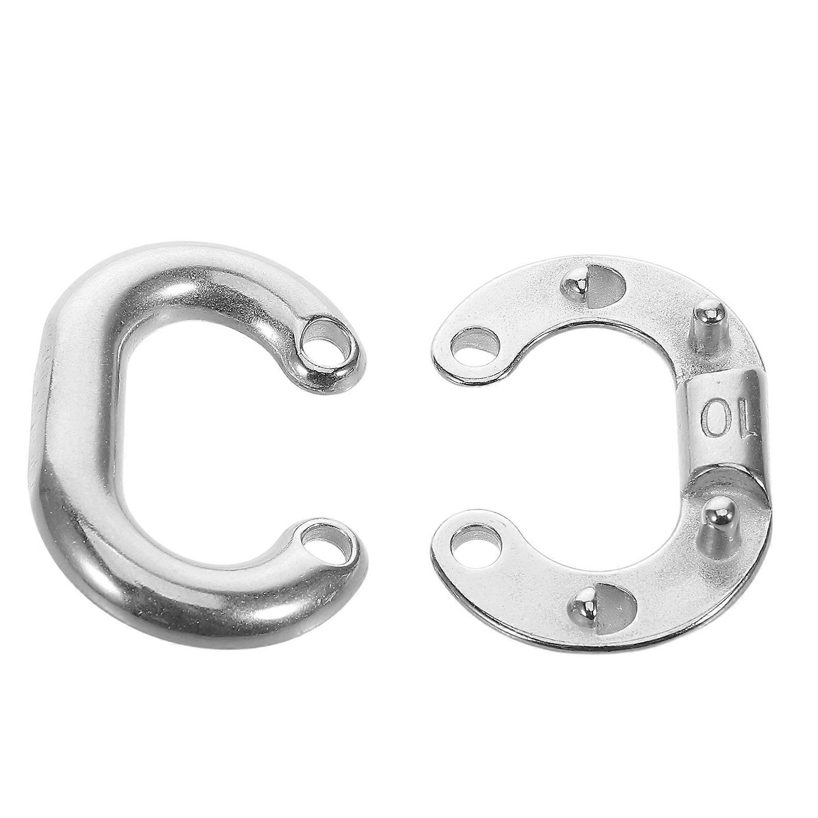 Stainless Steel Quick Coupling Ring Chain Joiner Link Heavy Duty Tasks Silver 5.00X3.50X1.10CM Secure Fastening 1Pcs