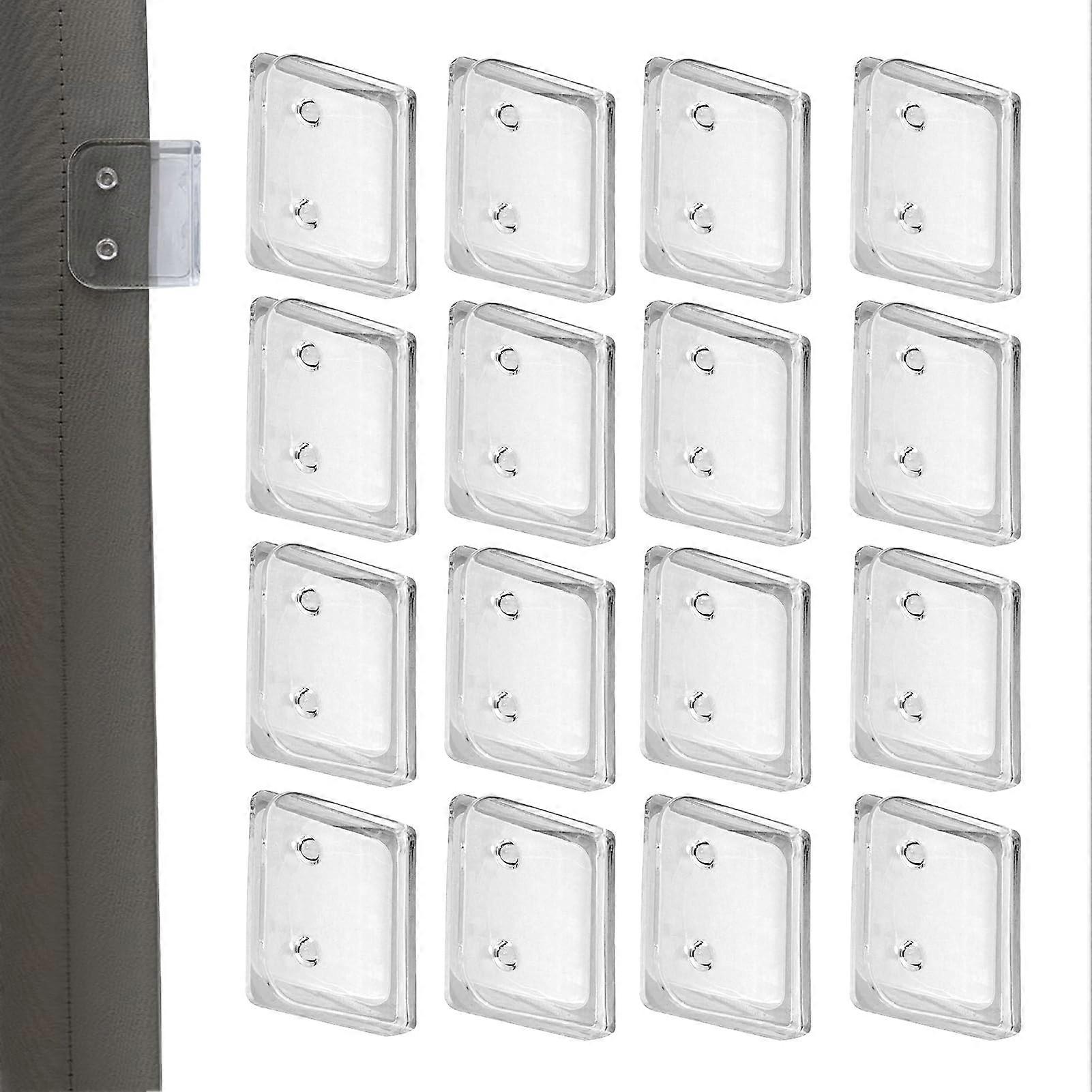 Clips Wall Mount, 16 Transparent Mounts for Gym, Dormitory, Apartment, Pool, Sturdy and Durable Design