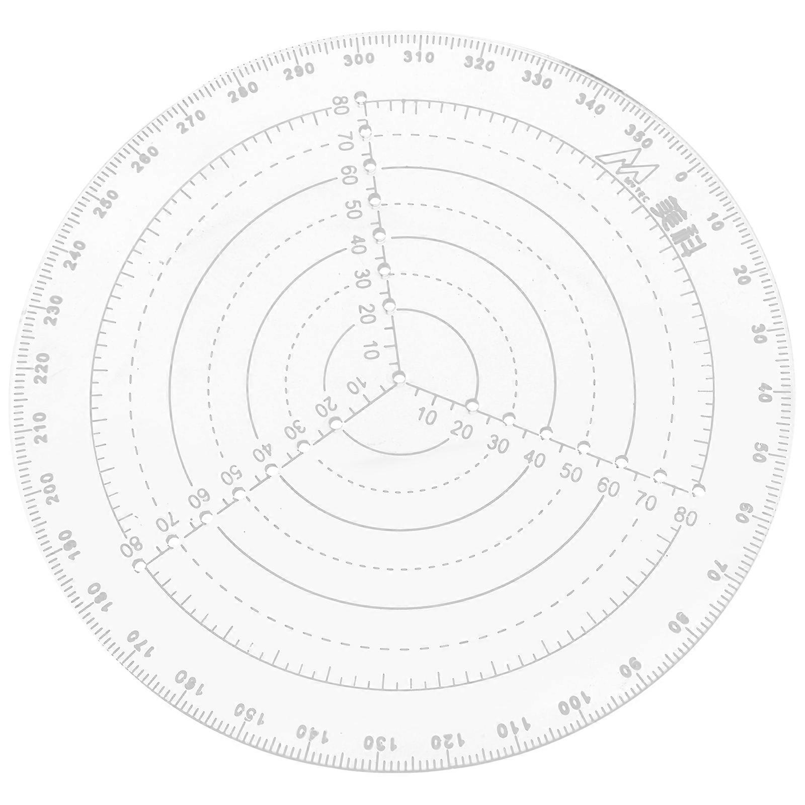 Large Center Circle Ruler Tool – Precision Drafting Compass for Drawing Circles, DIY Crafts, and Lathe Work with Accurate Markings