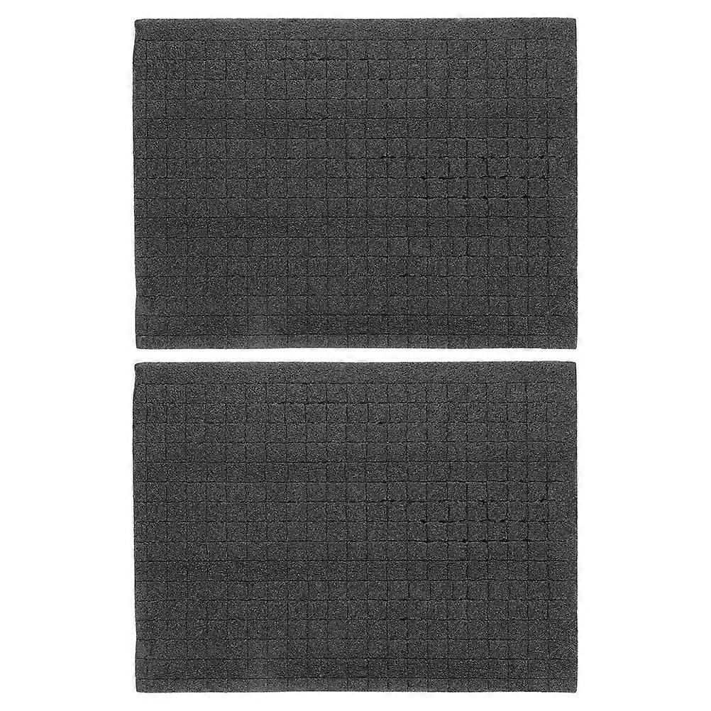 and Pluck Foam Inserts Shock-Absorbing Toolbox Liners Black Pearl Cotton 33.40X25.00X2.00CM Tool Protection 2Pcs