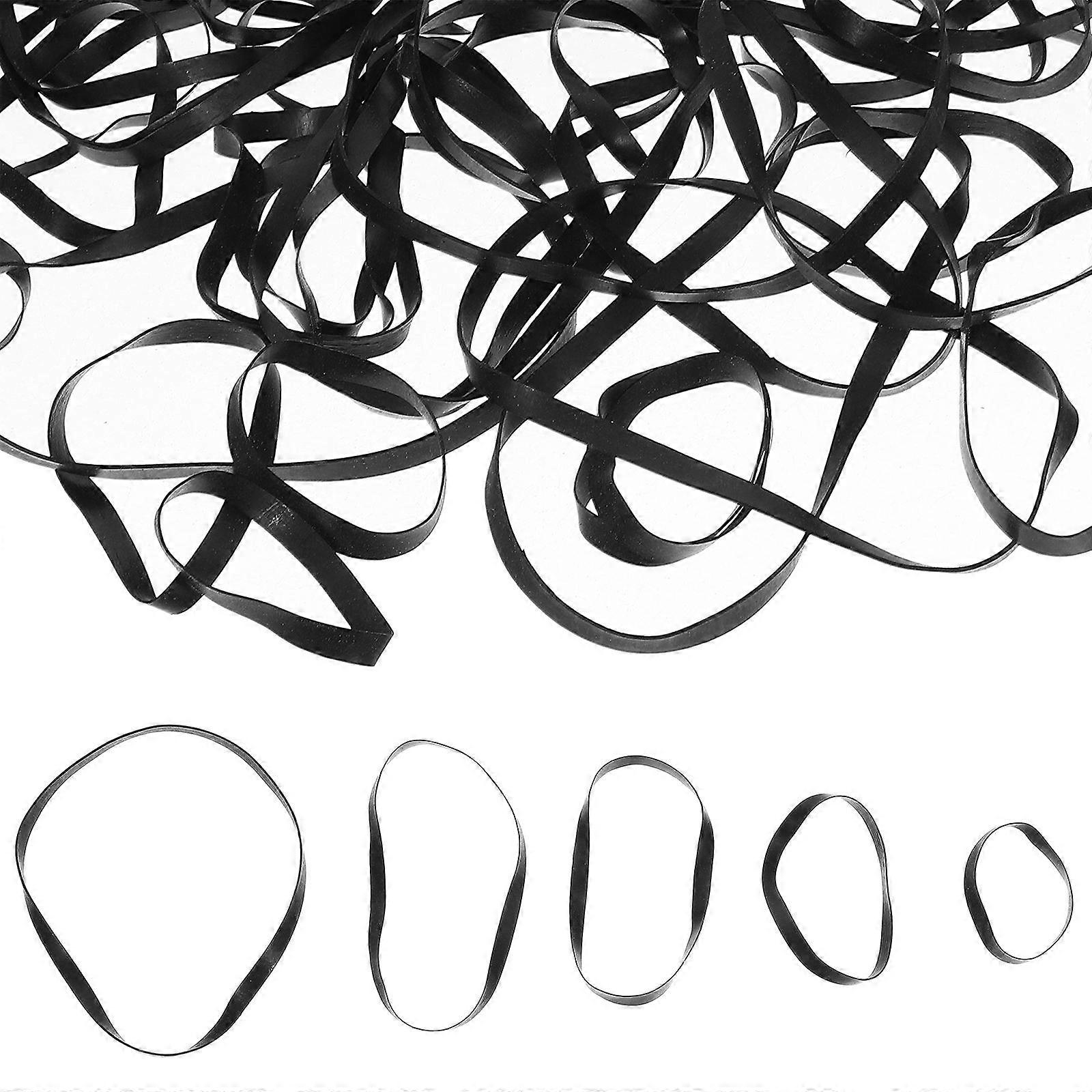 Rubber Bands for Outdoor Use Durable Elastic Black Bands for Organization and Various Tasks 100pcs