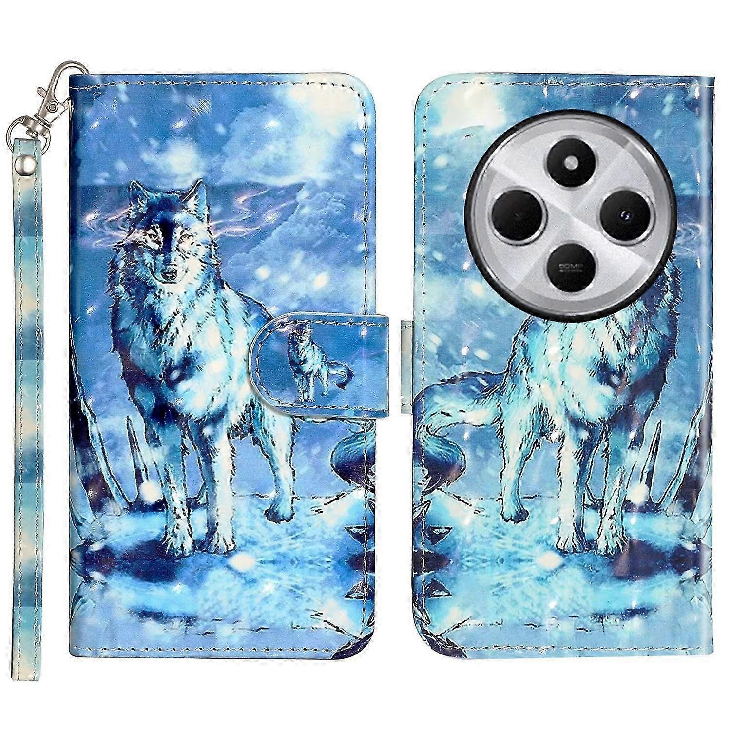 Case with 3D Pattern for Compatible with Certain Brand Leather Phone Cover