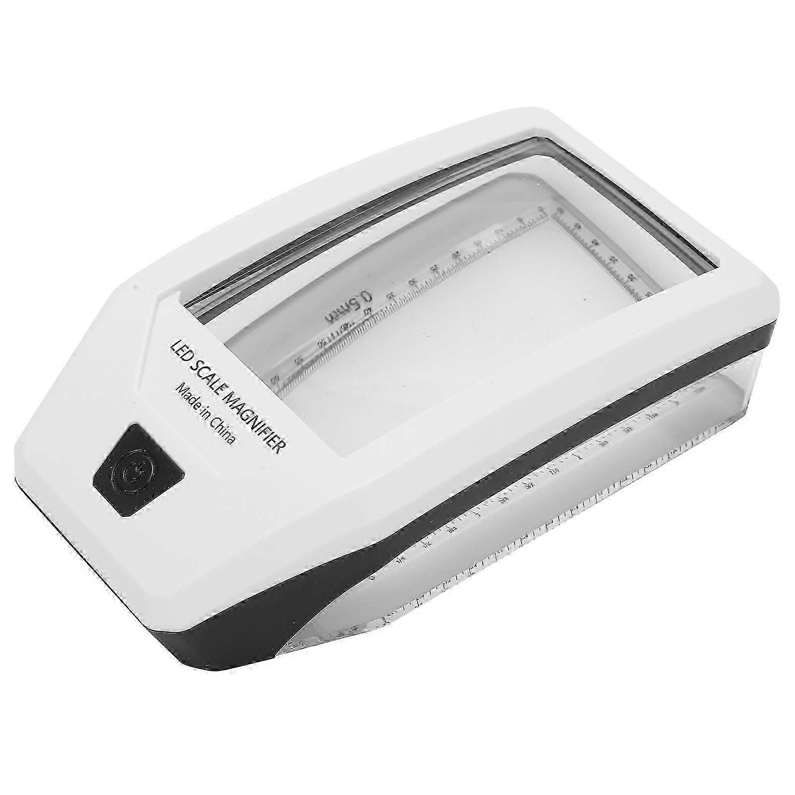 Lupa LED multifuncional de 8 luzes com escala para uso externo