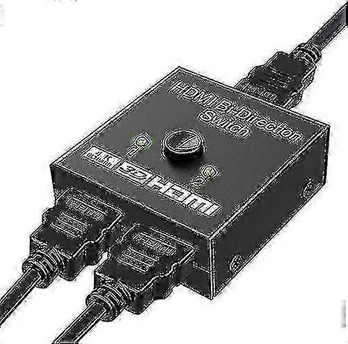 Bidirectional HDMI Switch & Splitter 2-in-1 Out/1-in-2 Out Adapter - 4K 60Hz, 3D Compatibility