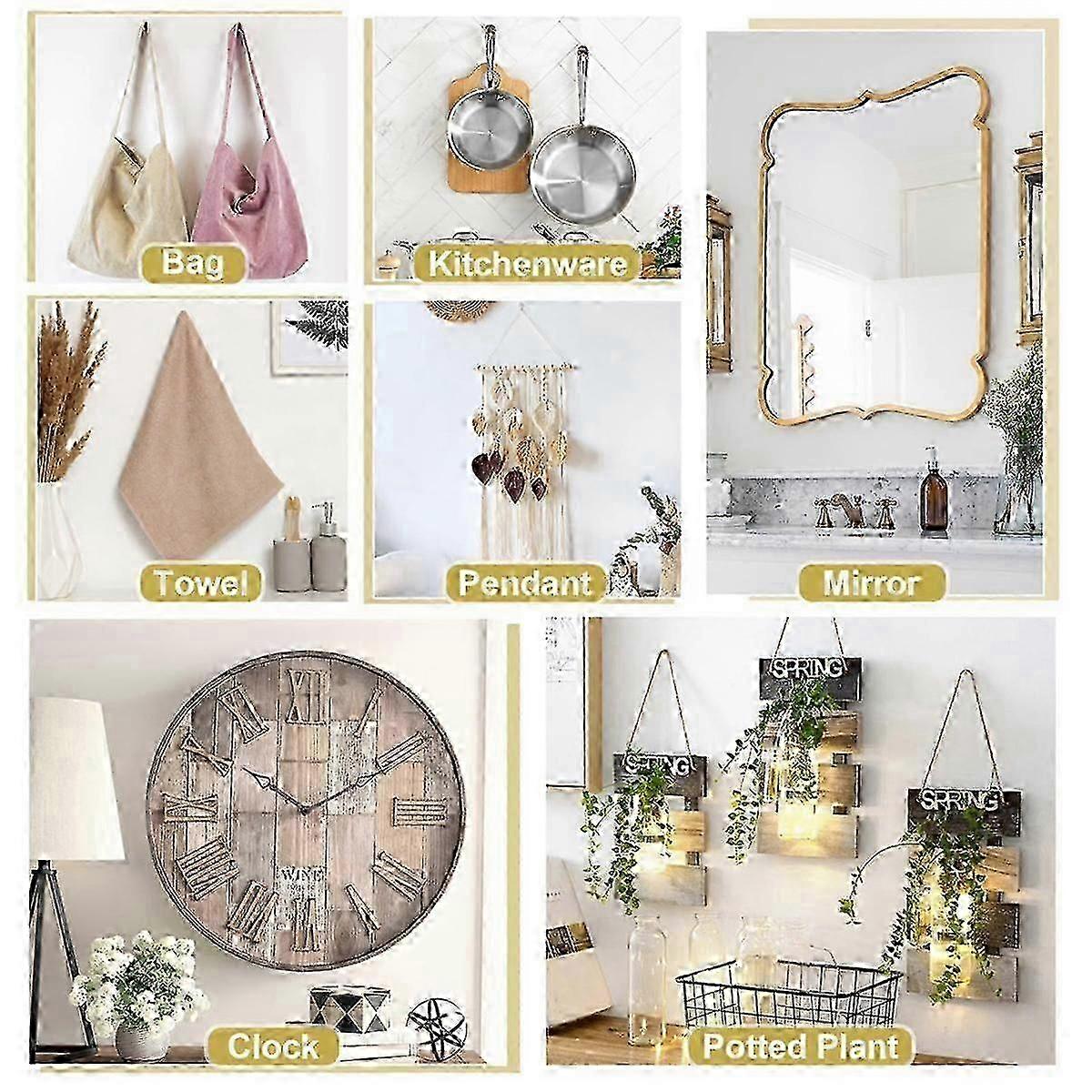 200Pcs Picture Hanging Nails, 4 Sizes for Wall Decoration