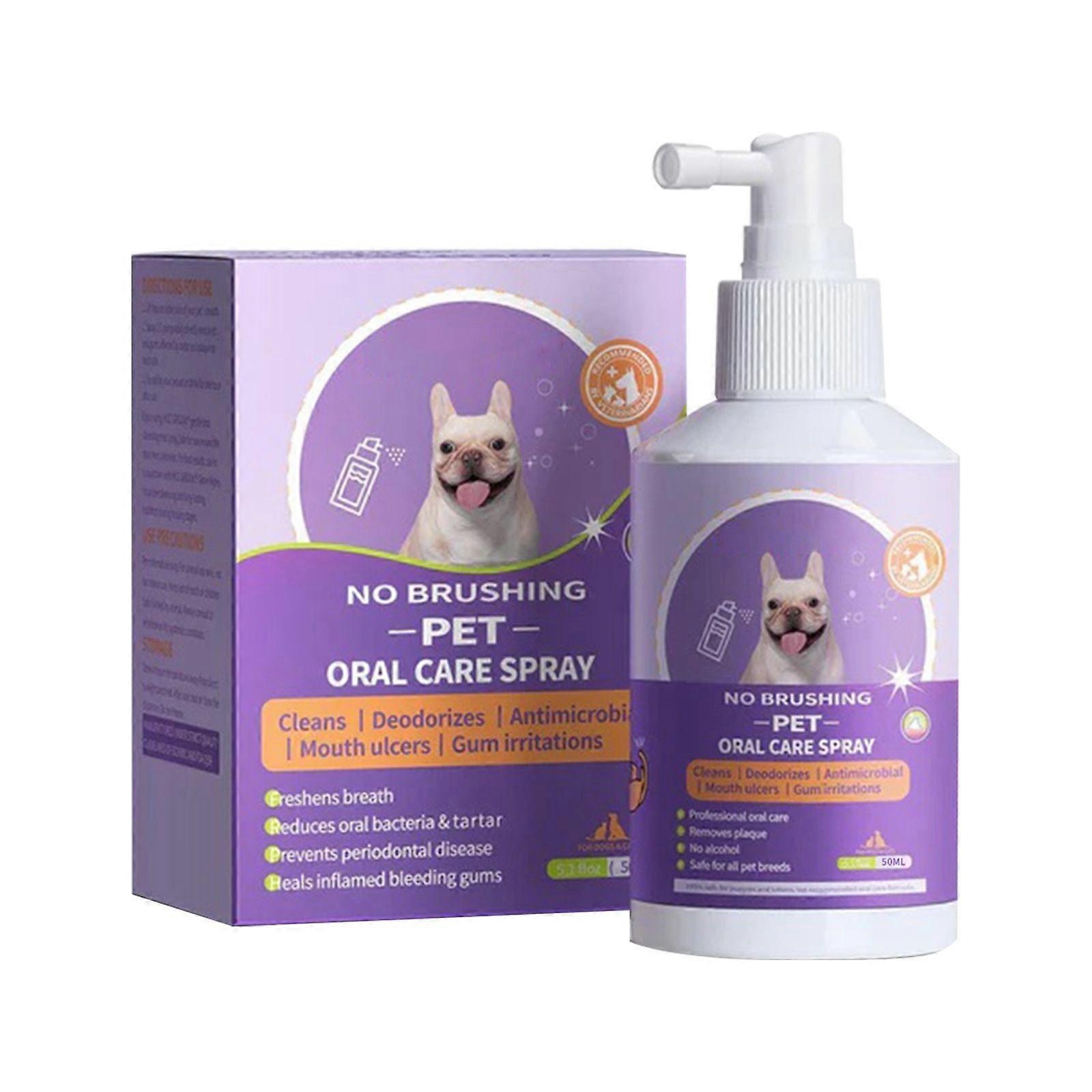 Pet Clean Teeth Spray, Teeth Cleaning Spray for Dogs & Cats, Targets Tartar & Plaque, Eliminate Bad Breath, Dog Breath Freshener