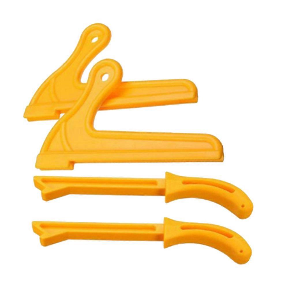 Woodworking Push Handle Pusher Hand Protection Safety Control Professional Carpenters 28X3.2cm Yellow 4Pcs
