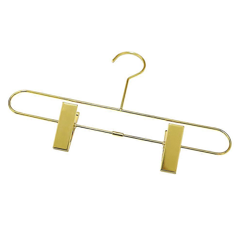 Multi-Functional Pants Rack Hanger Golden 35 x 18 x 3 Cm Adjustable Retractable Non-Slip Arms 1Pack