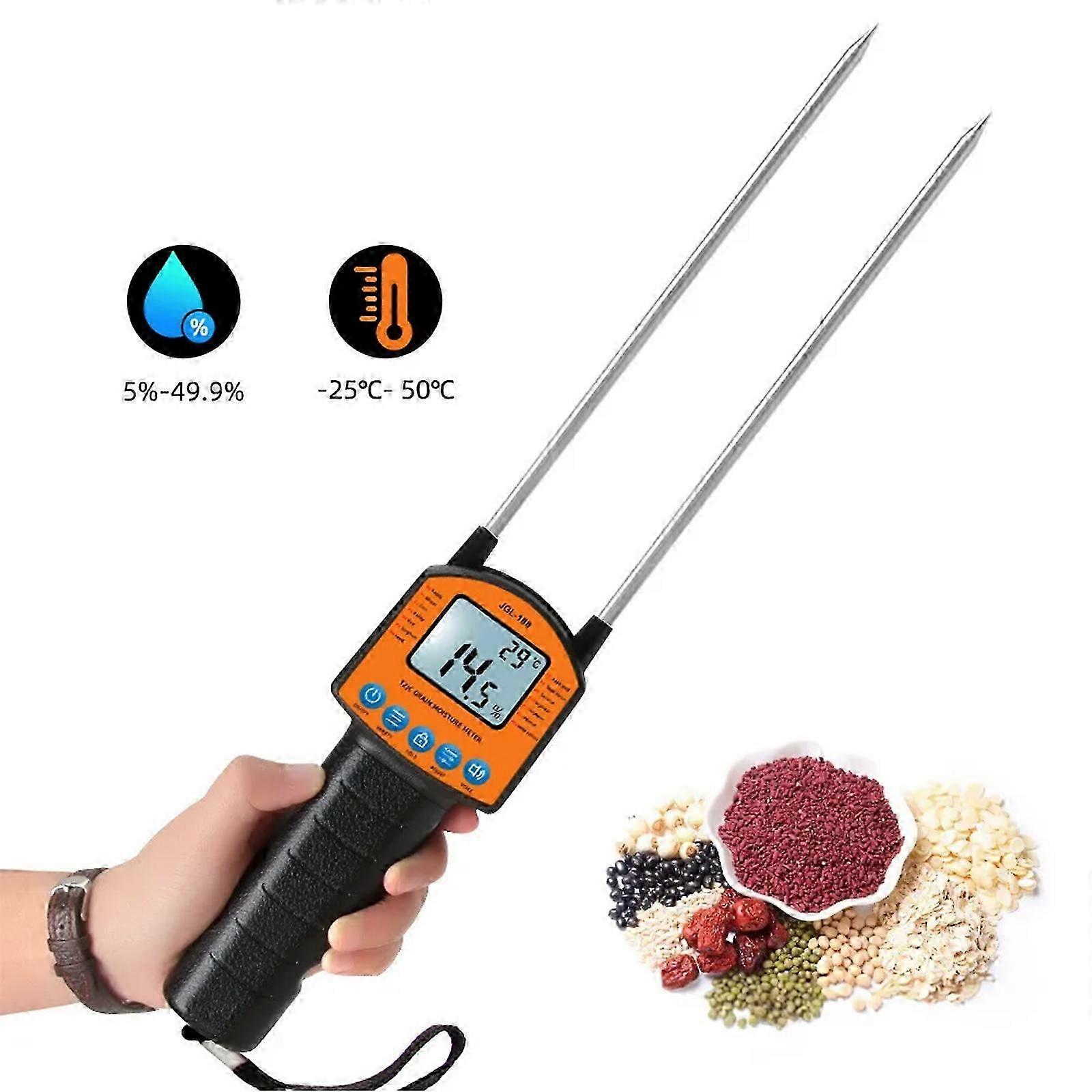 Portable Hay Moisture Meter Straw Hay Grain Moisture Meter for Cereal Straw,bran, Forage G