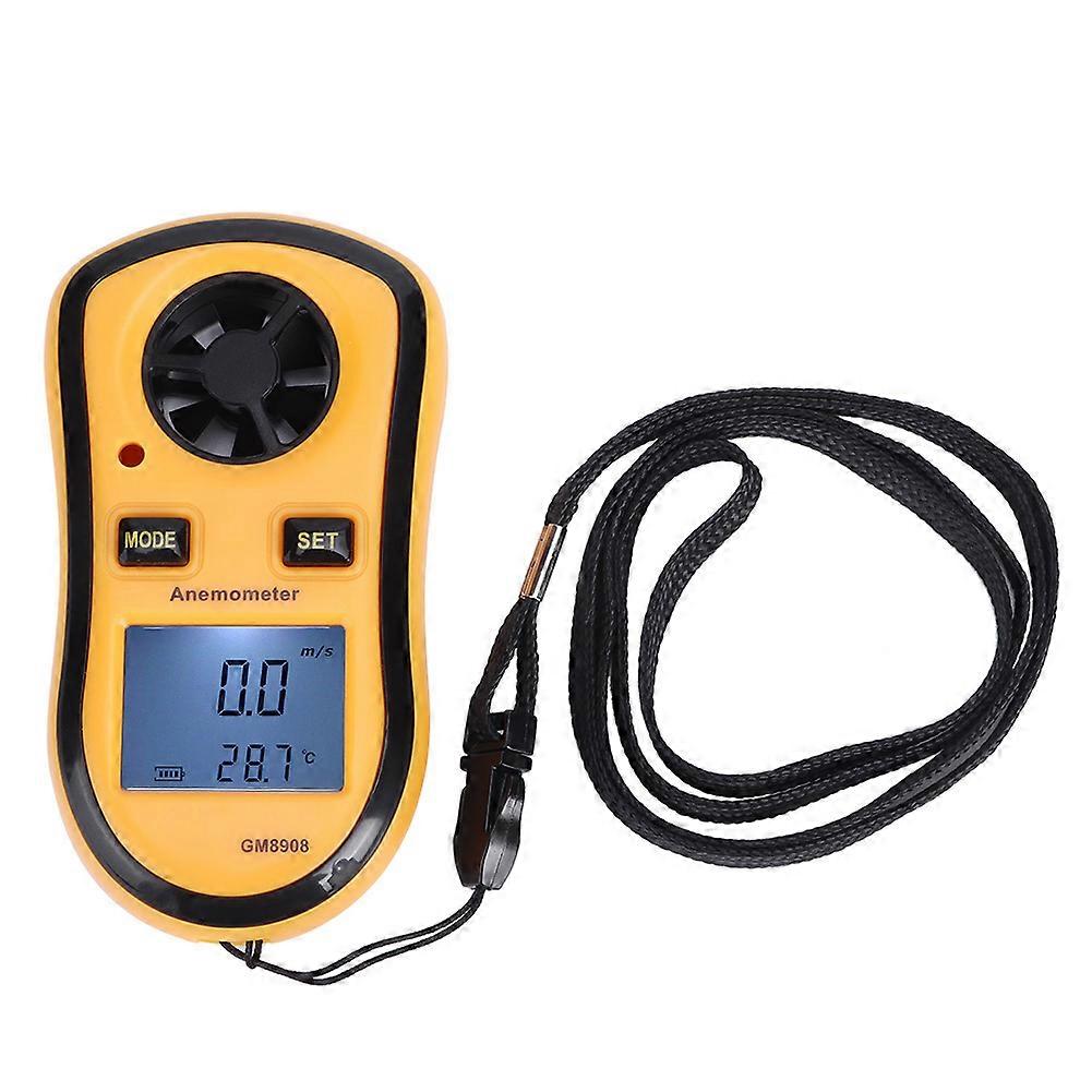 Portable LCD Display Digital Anemometer Wind Speed Temperature Measurement Instrument