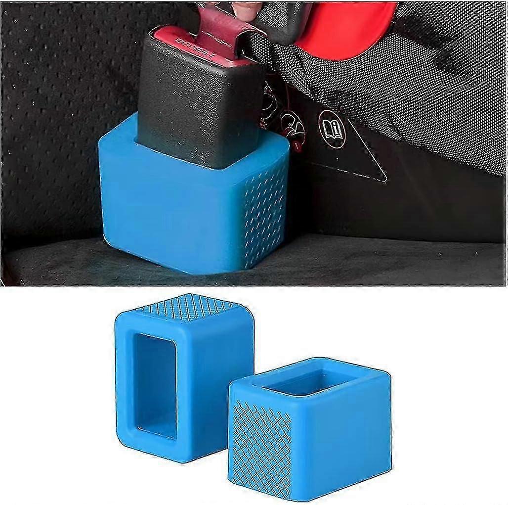 2個のシートベルトバックルホルダー、後部座席のバックルに簡単にアクセス、子供に適したシリコンシートベルトバックルブースター