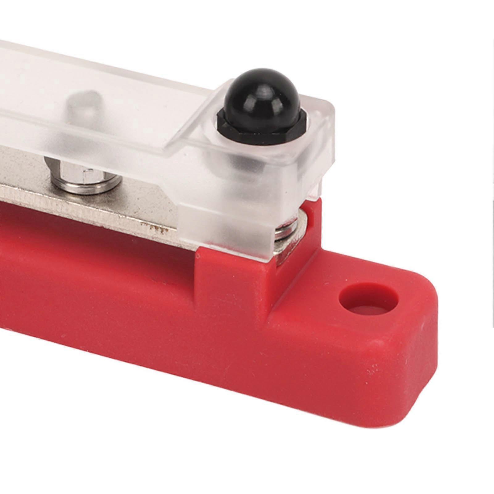 Bus Distribution Block with 4 Terminals 12 to 48V 150A Rust Proof for Car Trucks RVs Marine Boats Industrial Equipment Red