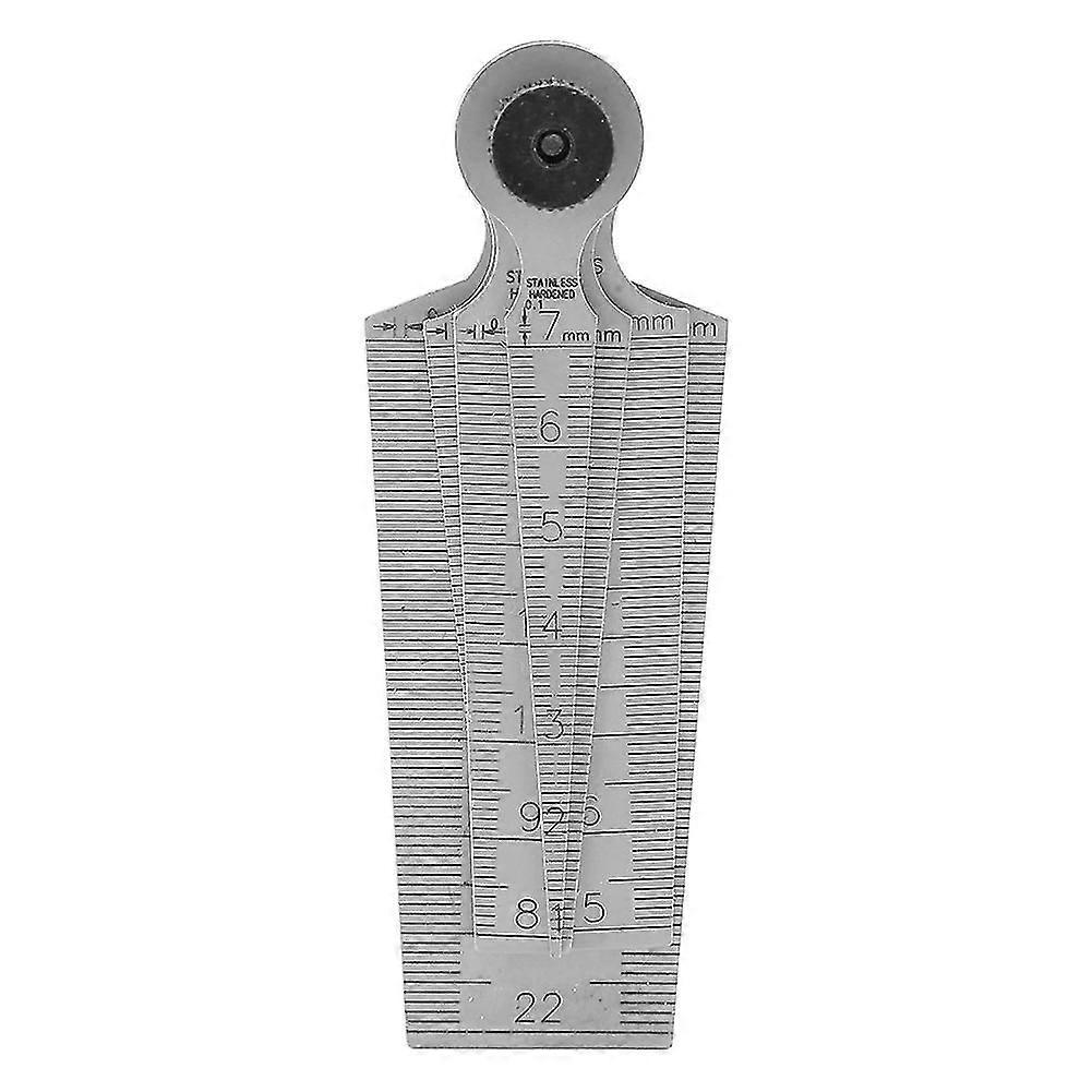 Stainless steel welded tapered feeler gauge for gap measurement and hole size detection