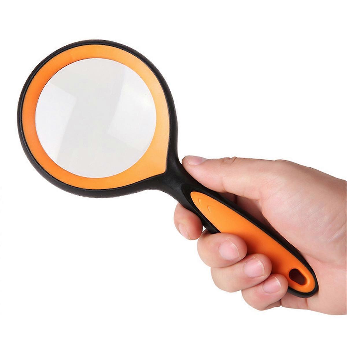 5X Handheld Magnifier with Plastic Frame 75mm Phone Screen Magnifying Glass