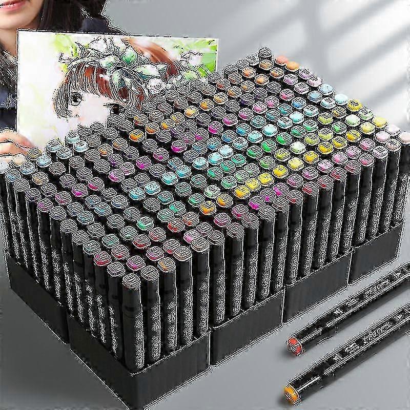 Soft Hair Note Pen Set Sketch Brush Marker Alcohol-based Comic Drawing Animation--