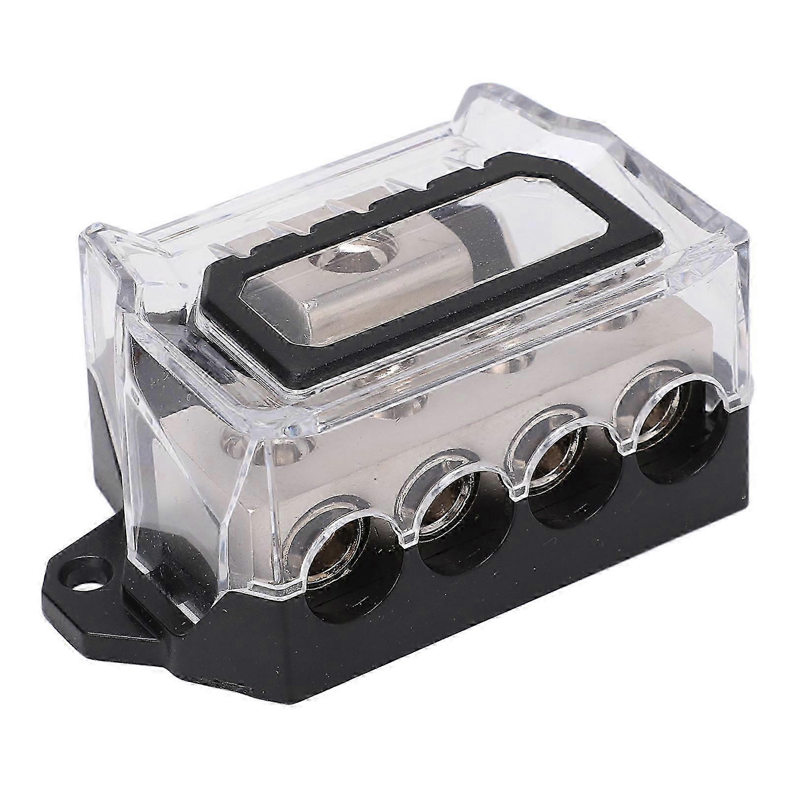 Power Distribution Block 0 Gauge to 4 Gauge Ground Wire Splitter Audio Distributor for Vehicles