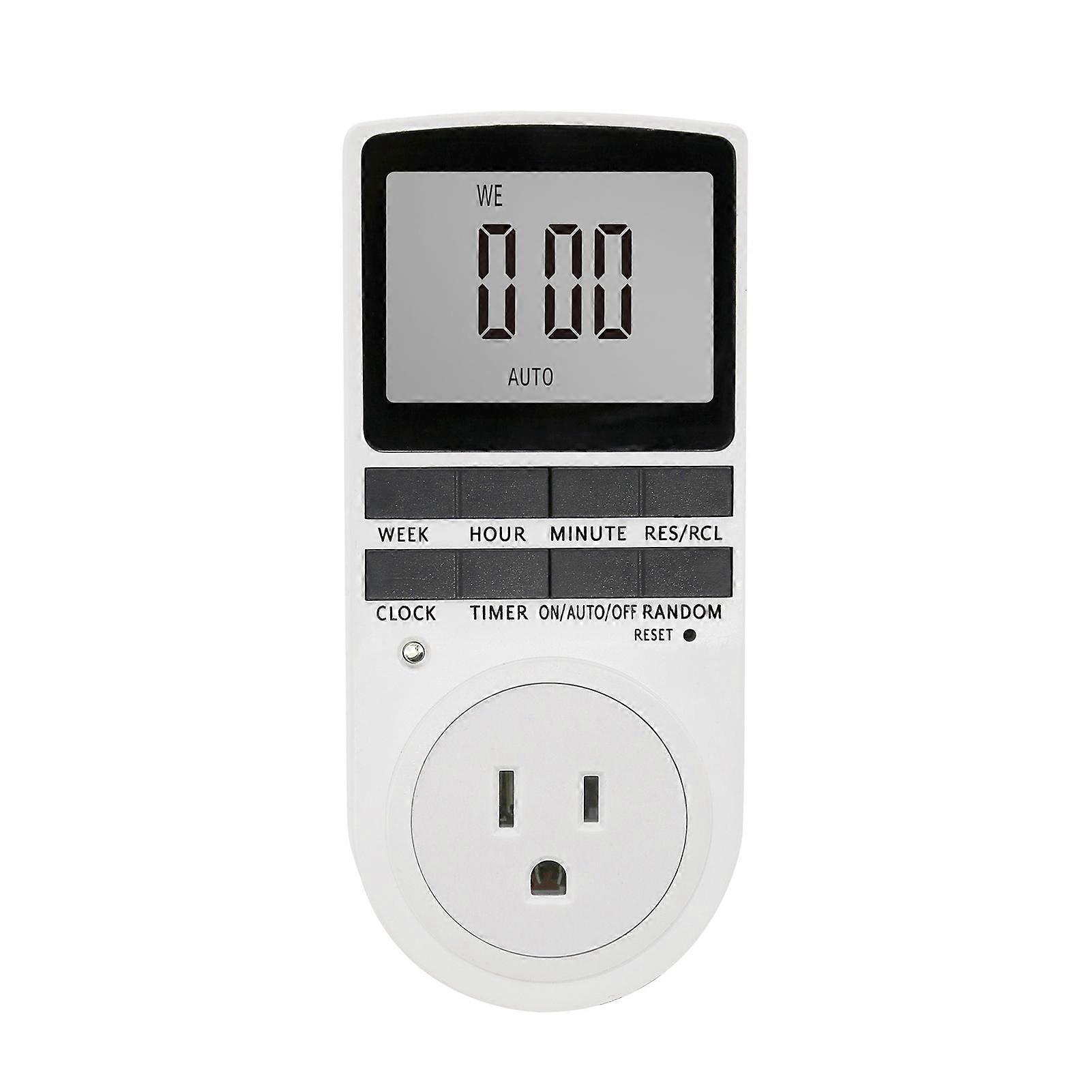 Digital Timer Switch Socket Programmable Electronic Timer with LCD Display Energy Saving Intelligent Timing Plug in Socket