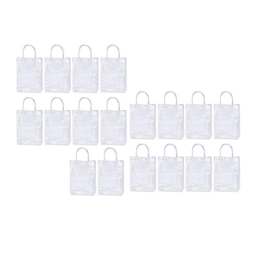 Pvc Clear Tote Bag Stylish Transparent Bag Tote For present Giving Easy To Wipe Clean Durable 18Set