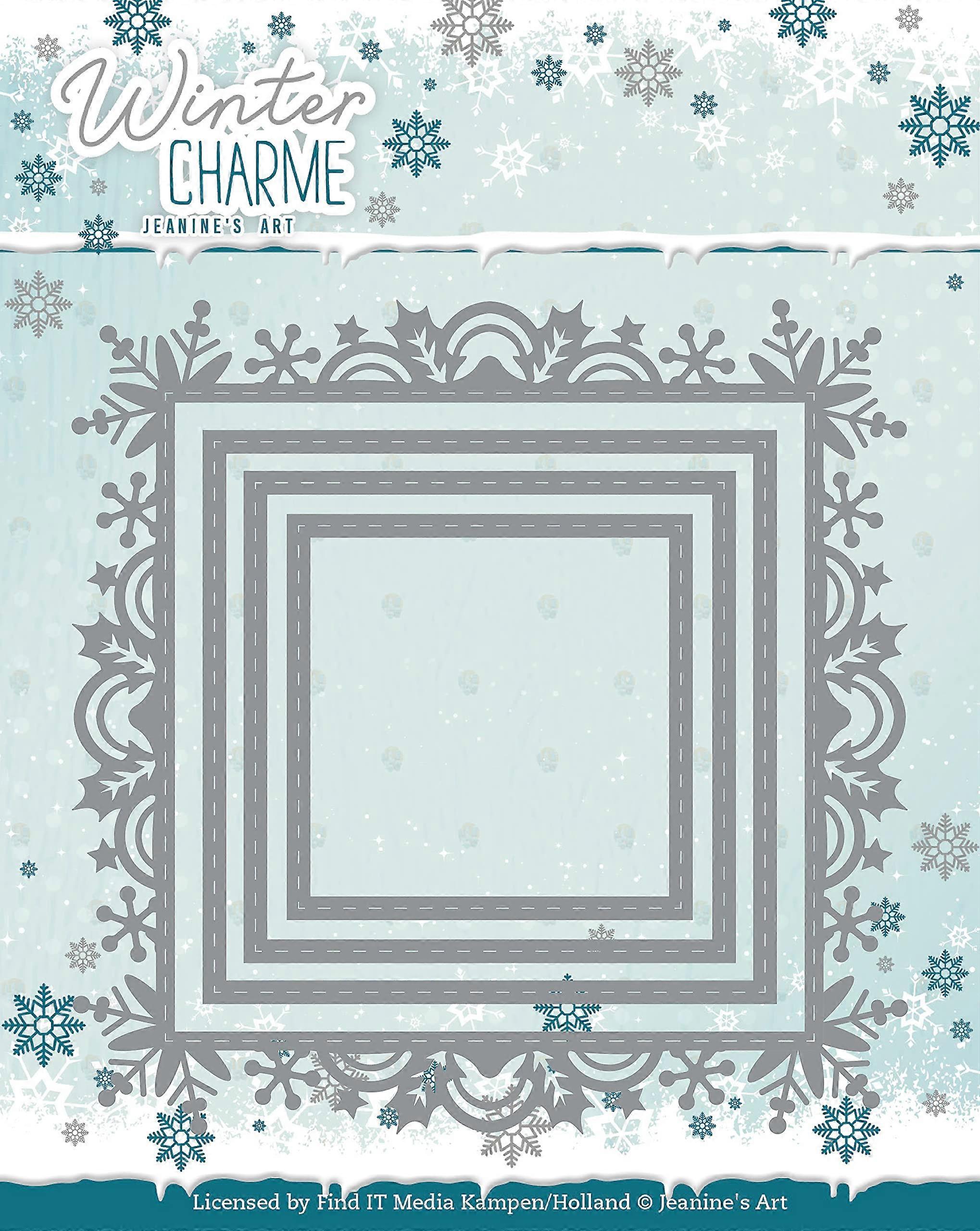 Cutting and Embossing Stencils - Winter Charm Snowflake Nesting Die Set for Card Making and Scrapbooking