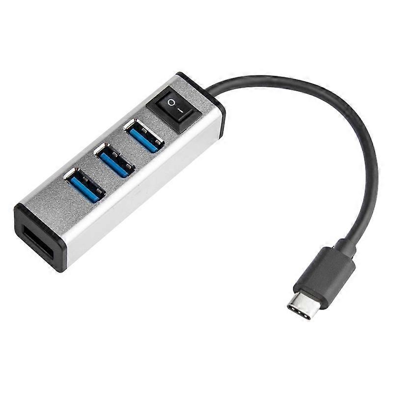 USB-C / Type-C to 4 USB 3.0 Ports HUB with Switch