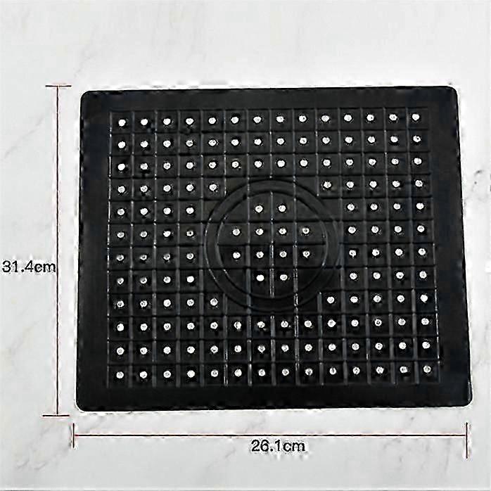 Quick Drain Non-Slip Kitchen Sink Mat for Drying Dishes, Soft Rubber Insulated Table Protector