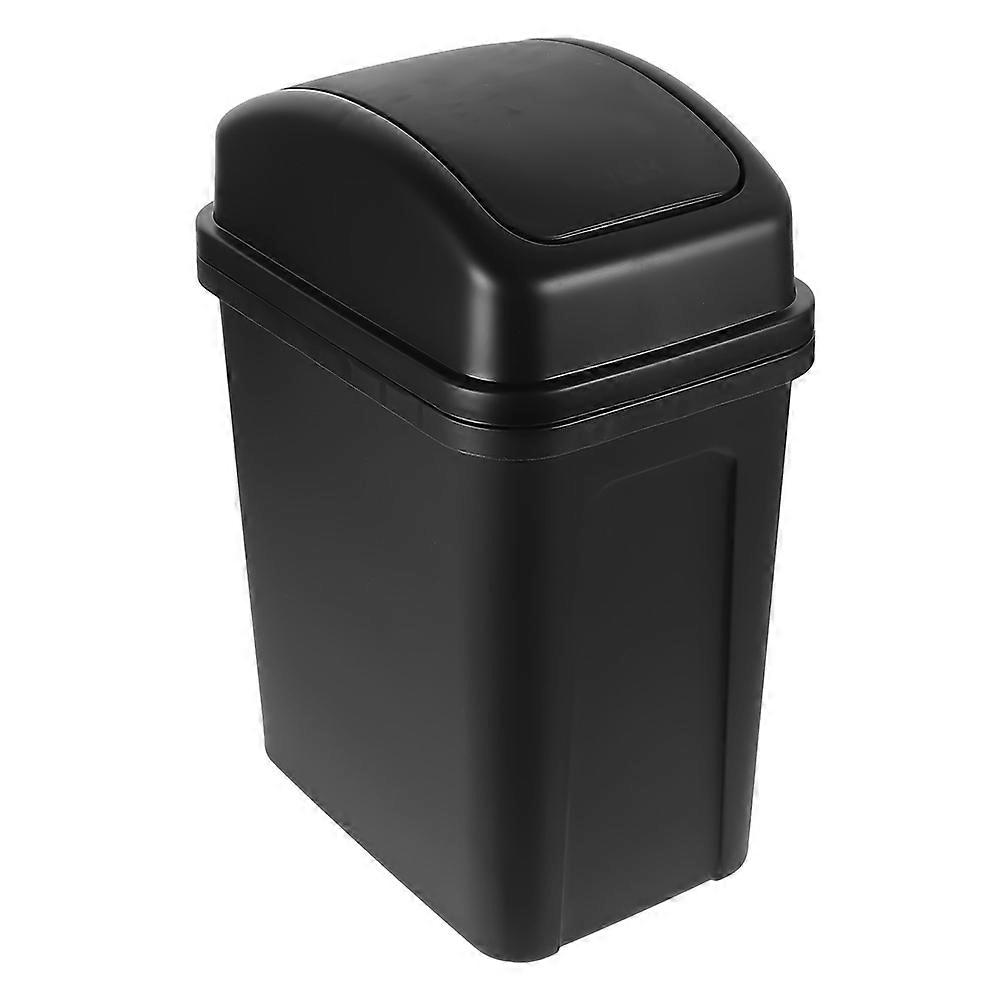 Plastic Kitchen Trash Can Flip Trash Bin Swing Lid For Indoor Usage PP Material 39.00X29.00X19.00CM 1Pack