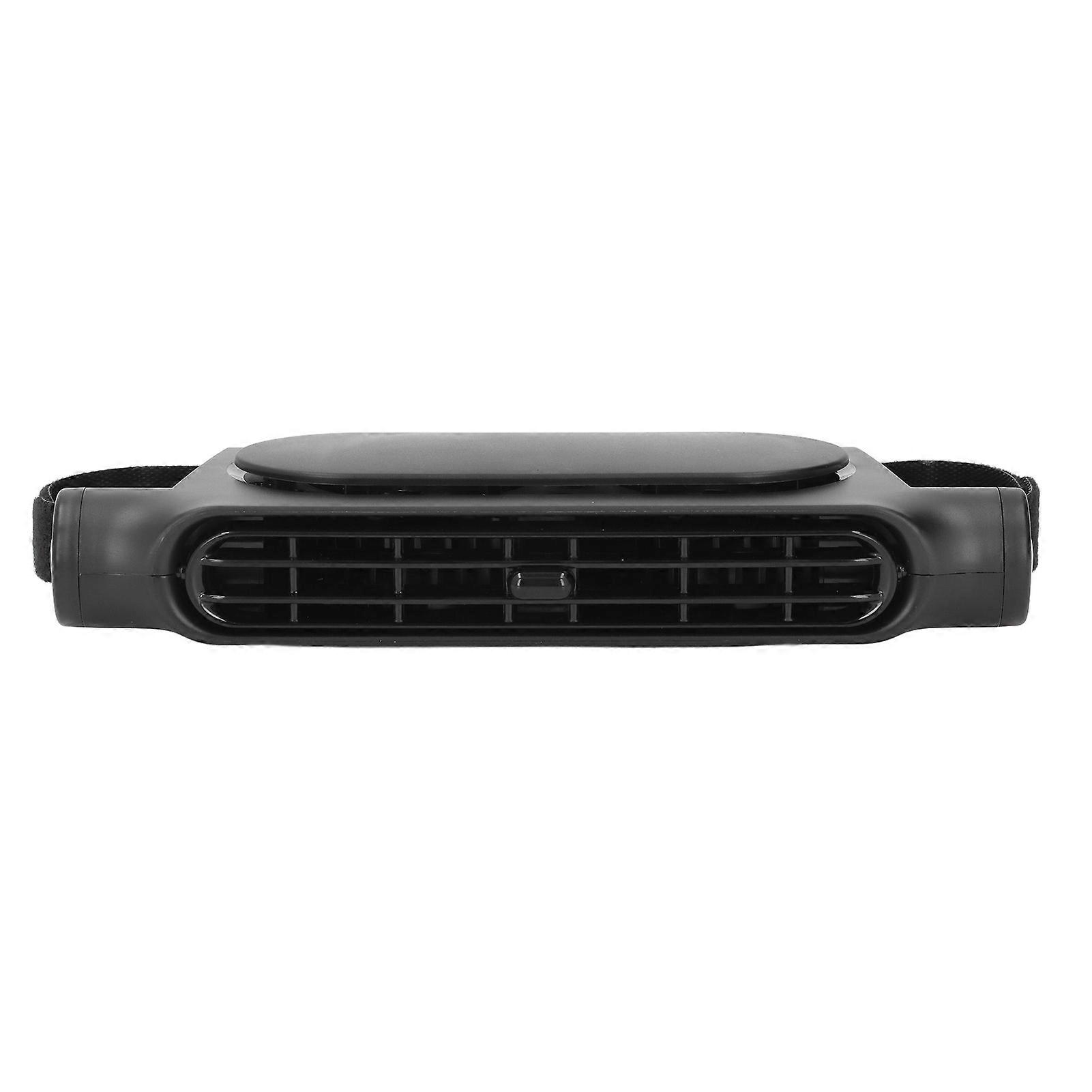 Car Seat Cooling Fan USB Plug in Leafless Space Saving 3 Wind Speeds Portable Backseat Car Fan for Vehicle Van Black