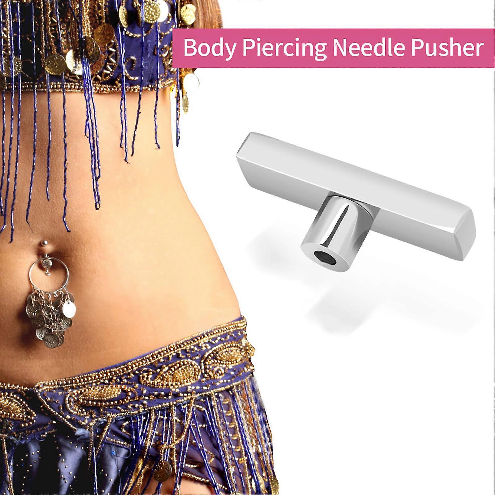 Body Piercing Needle Pusher 316L Steel Holder Tattoo Accessories Piercing Tools L