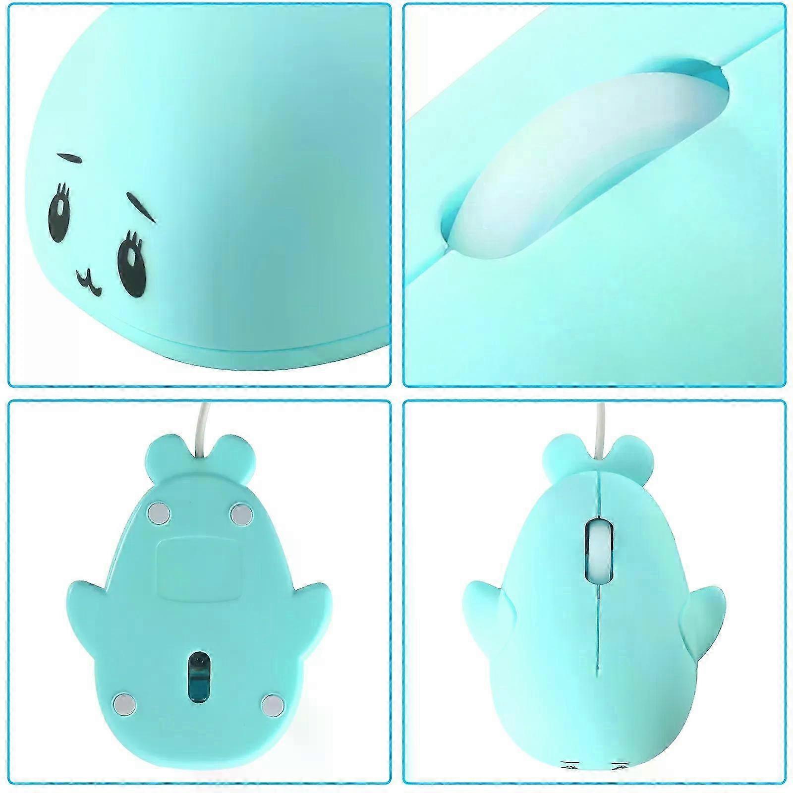 Lightweight Mini Dolphin Mouse with Creative Design and 3 Buttons for Small Hands or Kids - Ideal Office Gift
