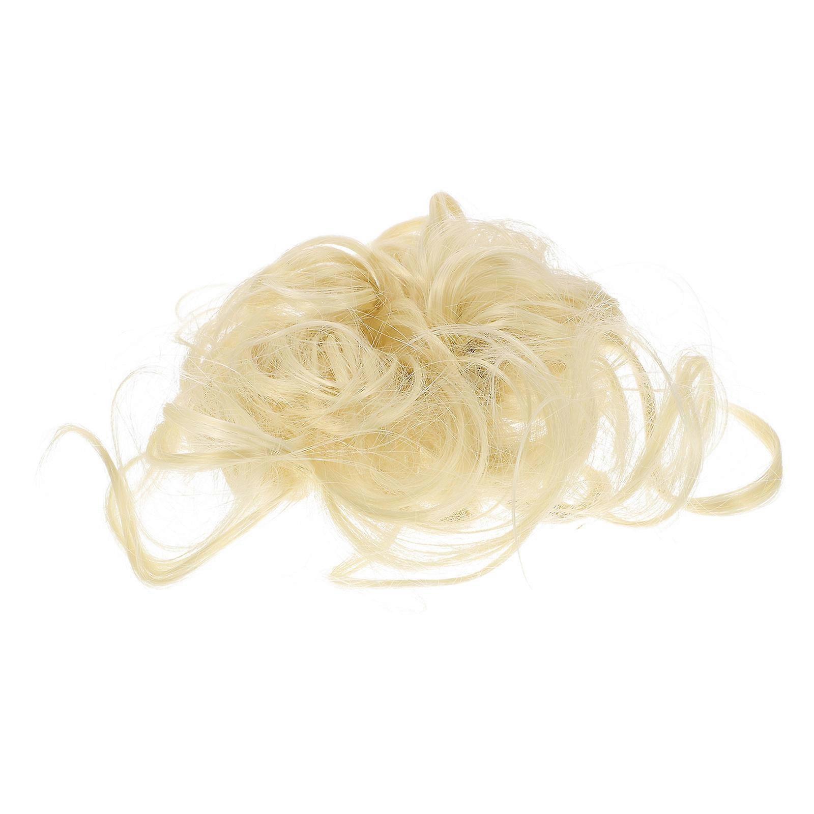 Hairpiece with Strong Durable Scrunchy for Decor Use Beige Color Lightweight