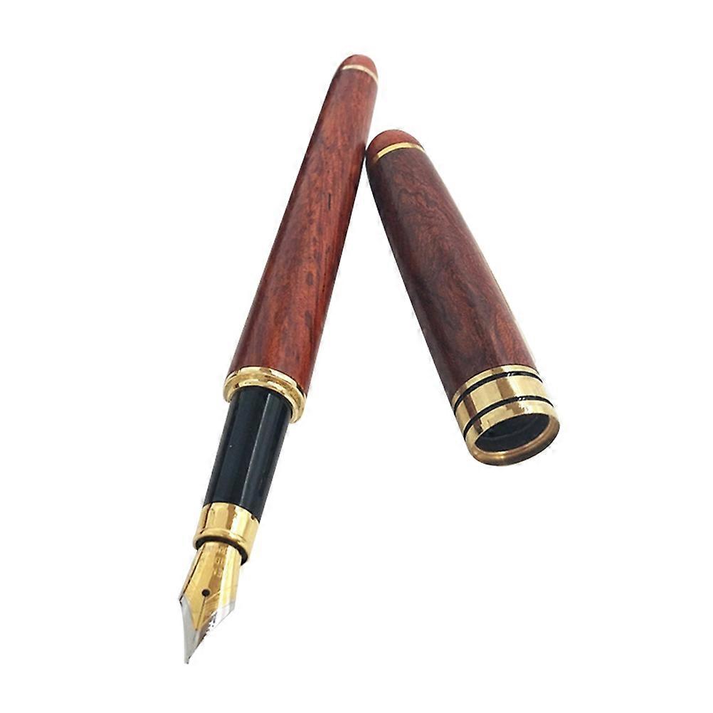 Writing Pens Fountain Pen Wooden Shell Design Office Workers Clerks 14.50X1.00X1.00CM 1Set