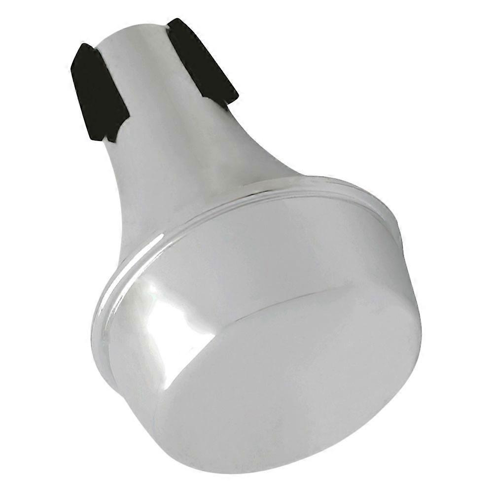 Aluminum Straight Trumpet Mute Lightweight Silent Practice Accessory for Trumpet and Trombone, Half Closed Design, Includes ABS Appendix