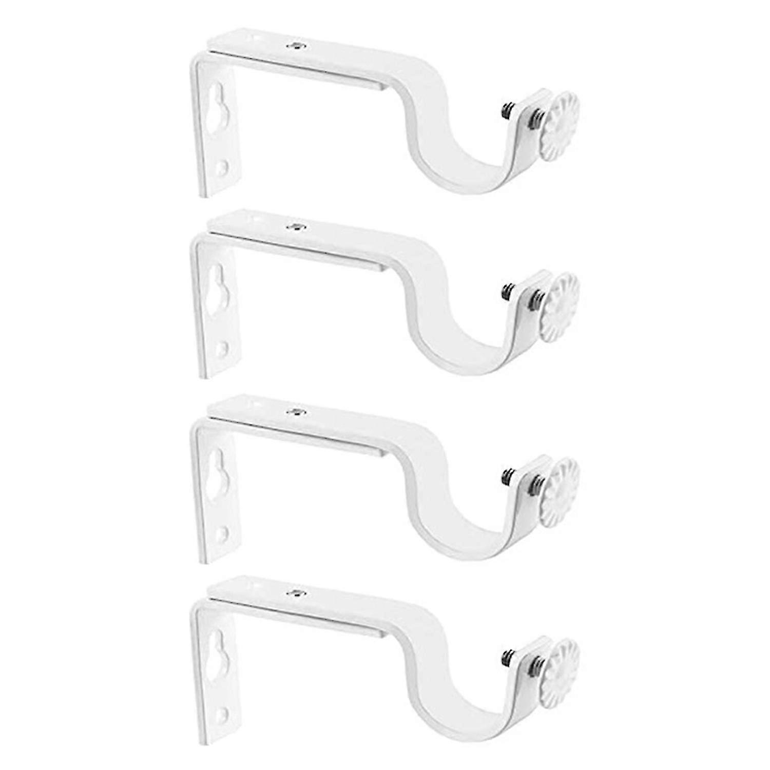 4Pcs κουρτινόξυλο βραχιόνων ράβδων κουρτινών εύκολο κουρτίνα κατόχων βαρέων καθηκόντων κουρτίνα παράθυρο για