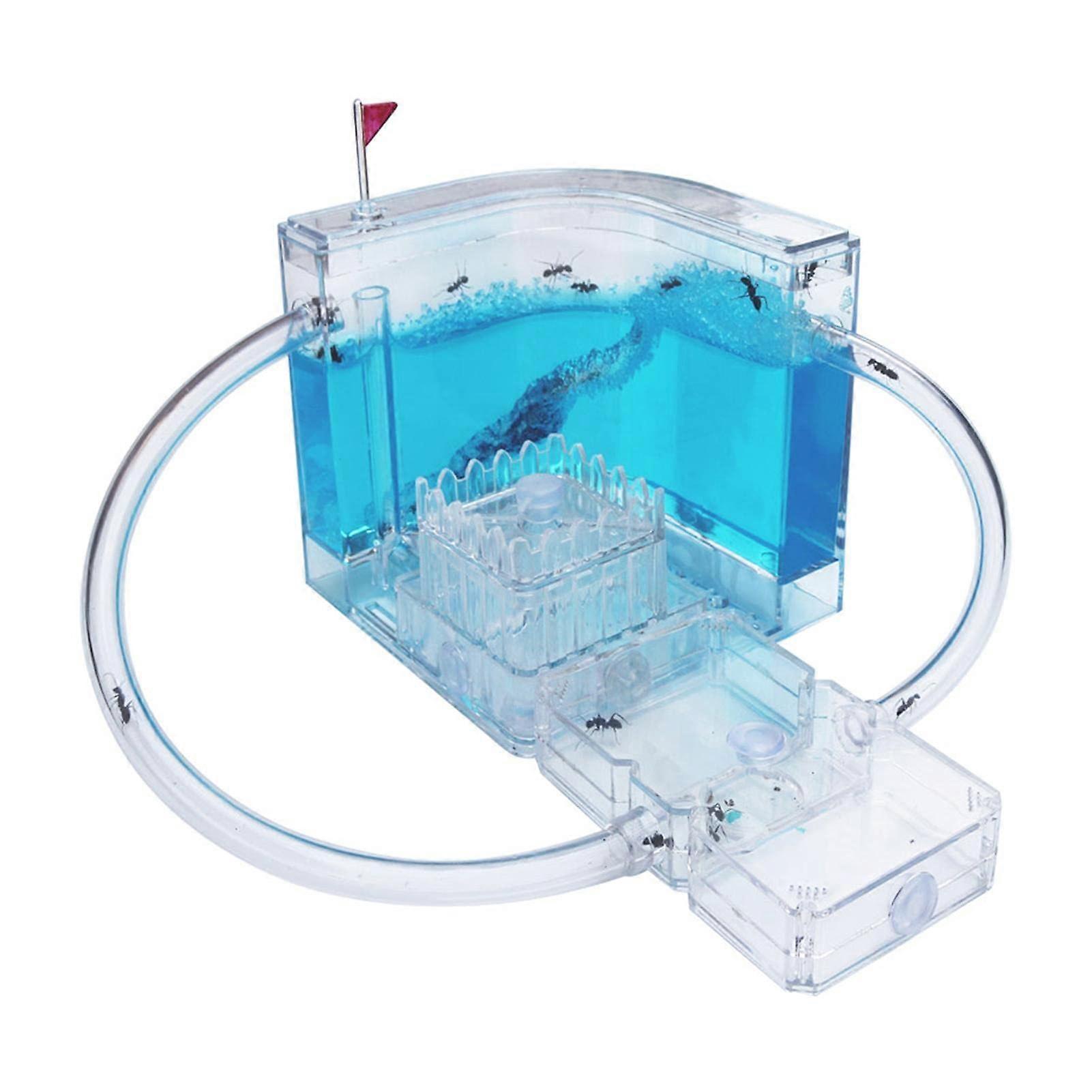 Ant Farm Habitat Acrylic Nest Feeding Station Castle House Sand Workshop Home for Children Display Case with Translucent Gel