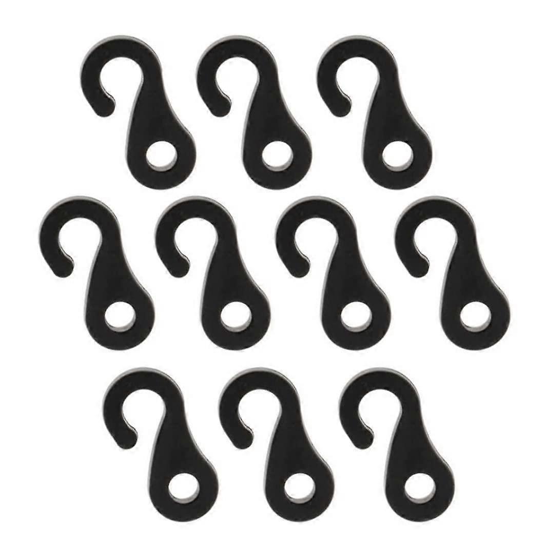 Camping Tent Hooks Sshaped Plastic Canopy Hook Elastic Cord End Buckle Tool 10 Pieces