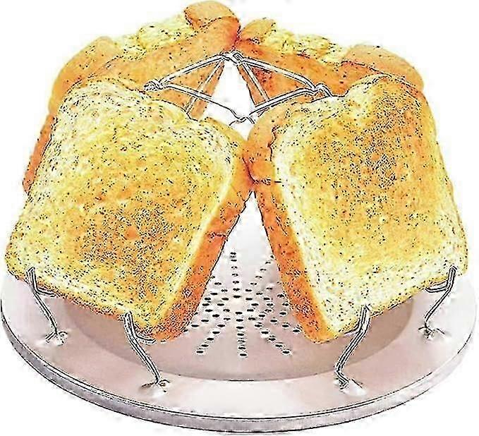 رف محمصة موقد التخييم القابل للطي المحمول - حامل محمصة في الهواء الطلق من الفولاذ المقاوم للصدأ لحقائب الظهر وصيد الأسماك والمشي لمسافات طويلة (فضي)