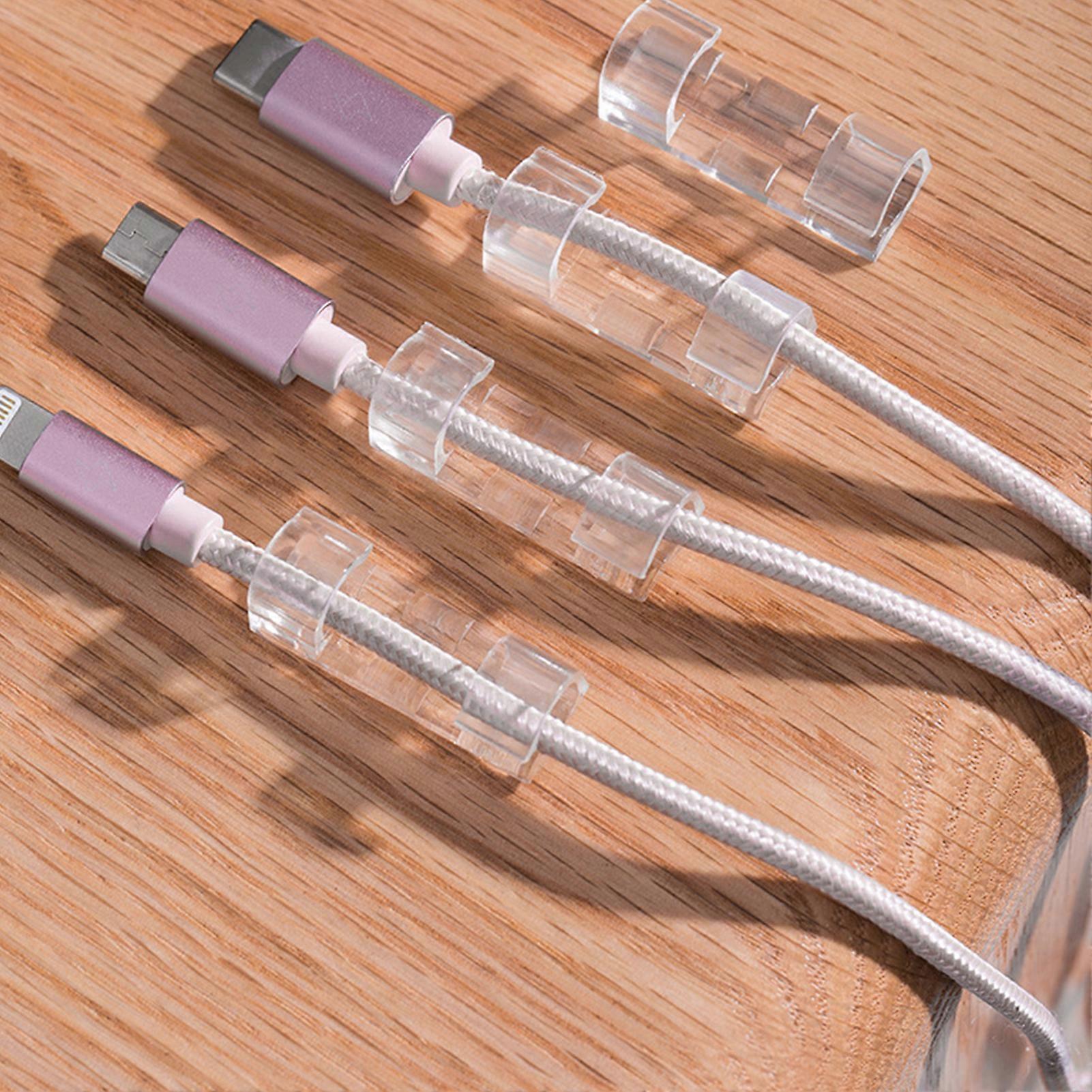 20Pcs Self Adhesive Cable Clips Organizer for TV PC Wire Holders