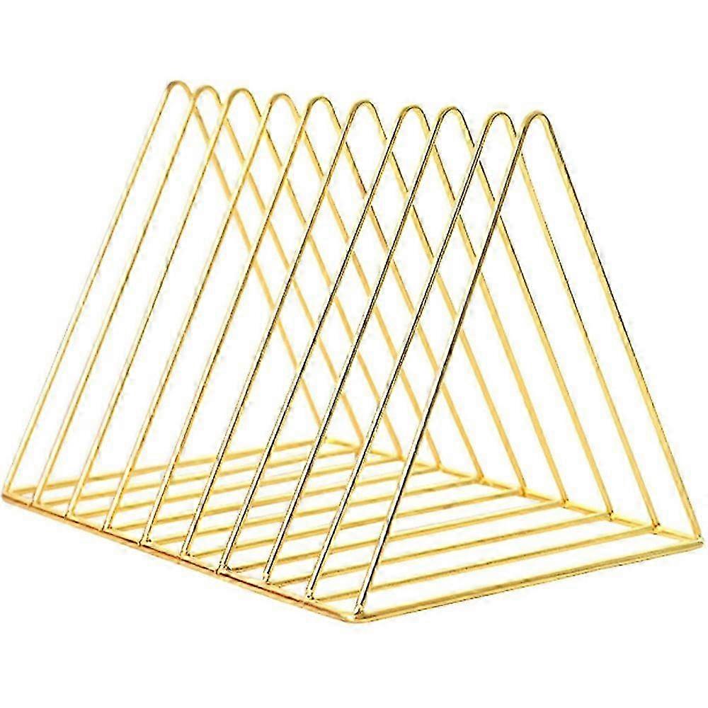 2025 Modern Triangular Desktop Organizer, Fashionable Design Wire Magazine Holder For Office And Home Use, Space-saving Storage Solution For Books,