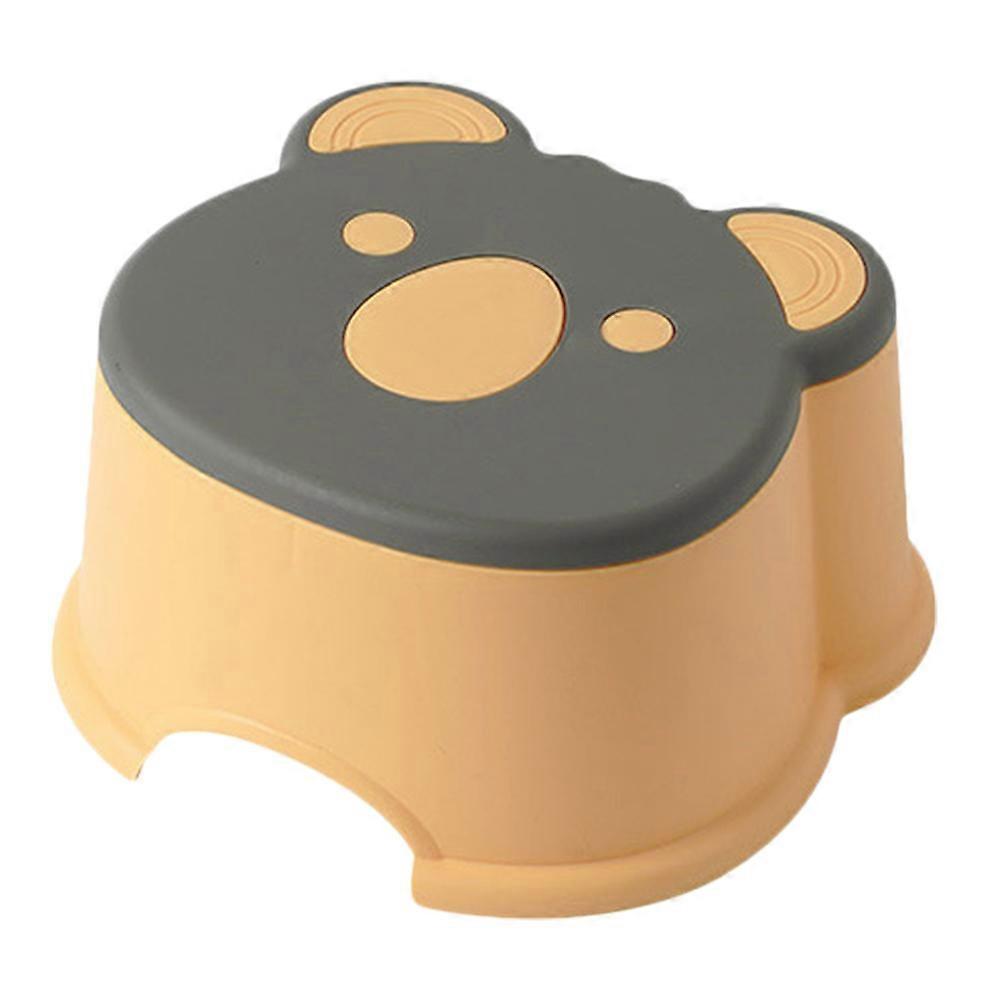 Orange Plastic Auxiliary Stool for Home Use Comfortable Anti Skid with Strong Load Bearing