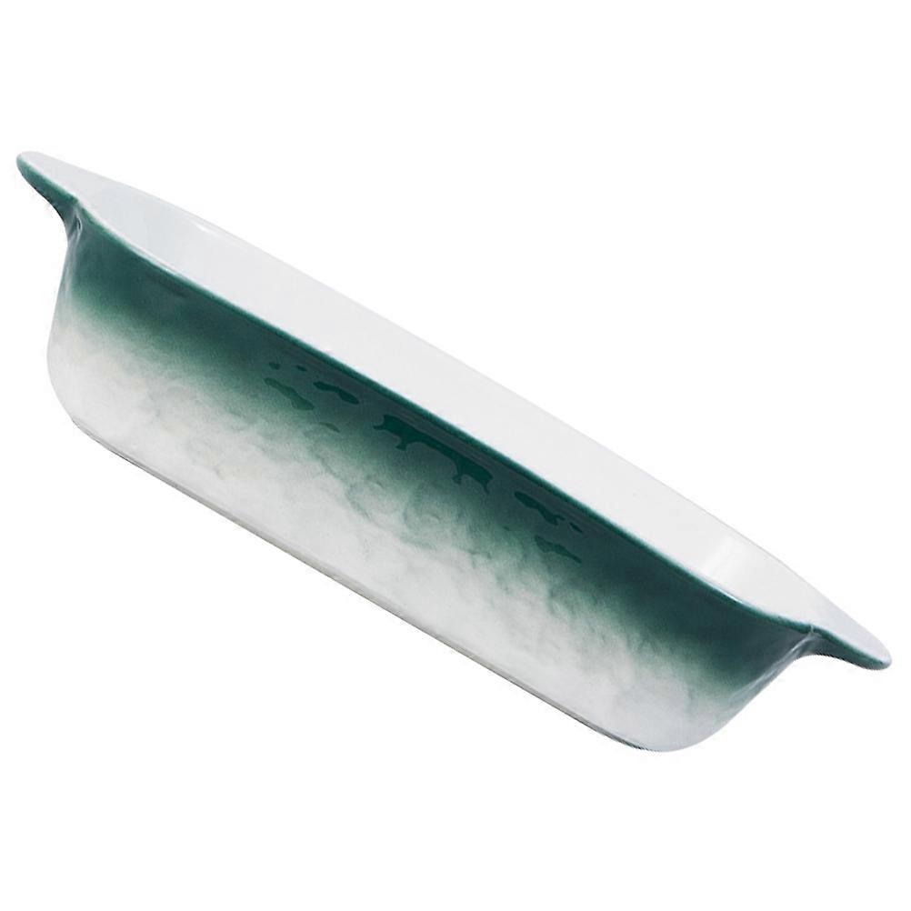 Keramikplatte Auflaufform Kochgeschirr Grüne Farbe Mikrowellensichere Bars 1Set