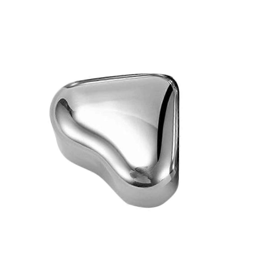 Reusable Stainless Steel Ice Cubes For Drinks Whiskey Cooling Stones Silver 3*2.6*3cm Heart Shape Certified 1Pack