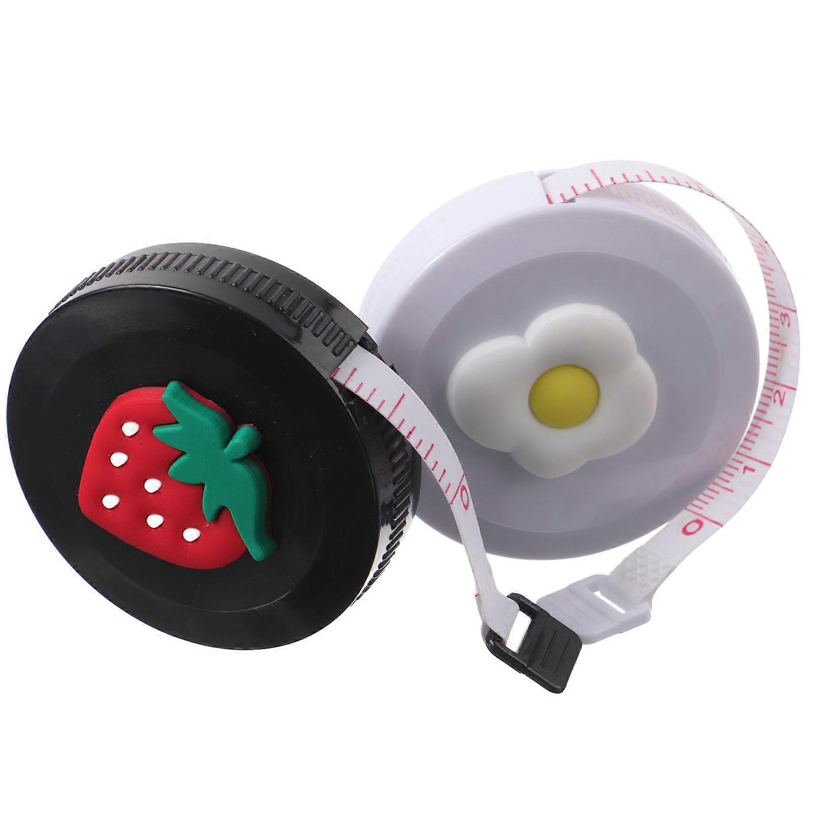 Tape Measure Retractable Curved Surface Measurement Crafter Plastic Simple Design 2Pack