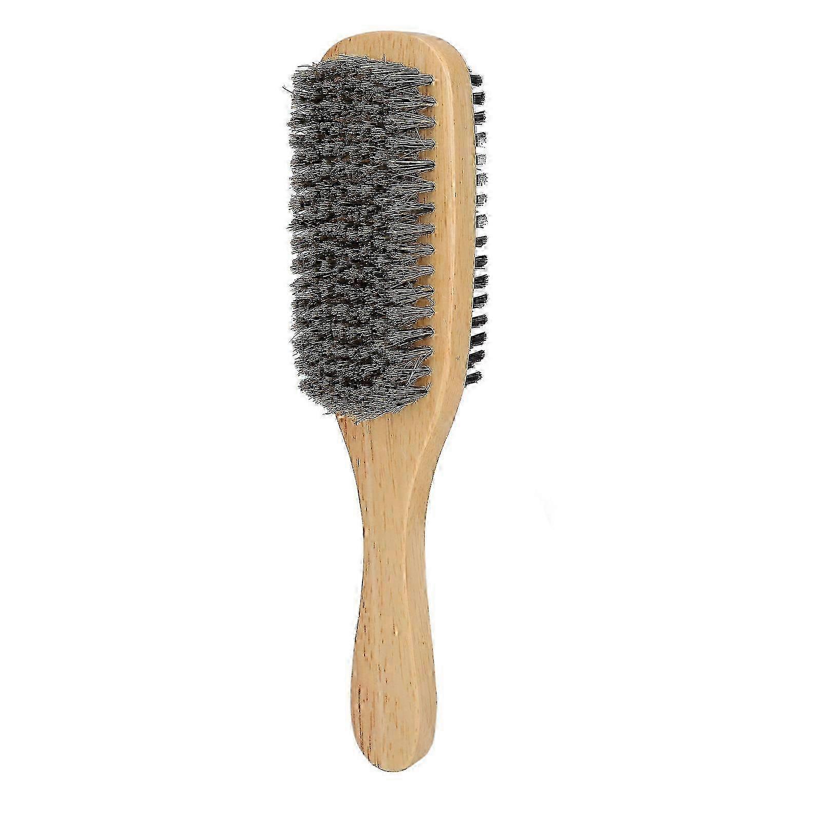Beard Brush Large Beech Wood Ergonomic Handle Portable Practical Mustache Brush for Salon Home
