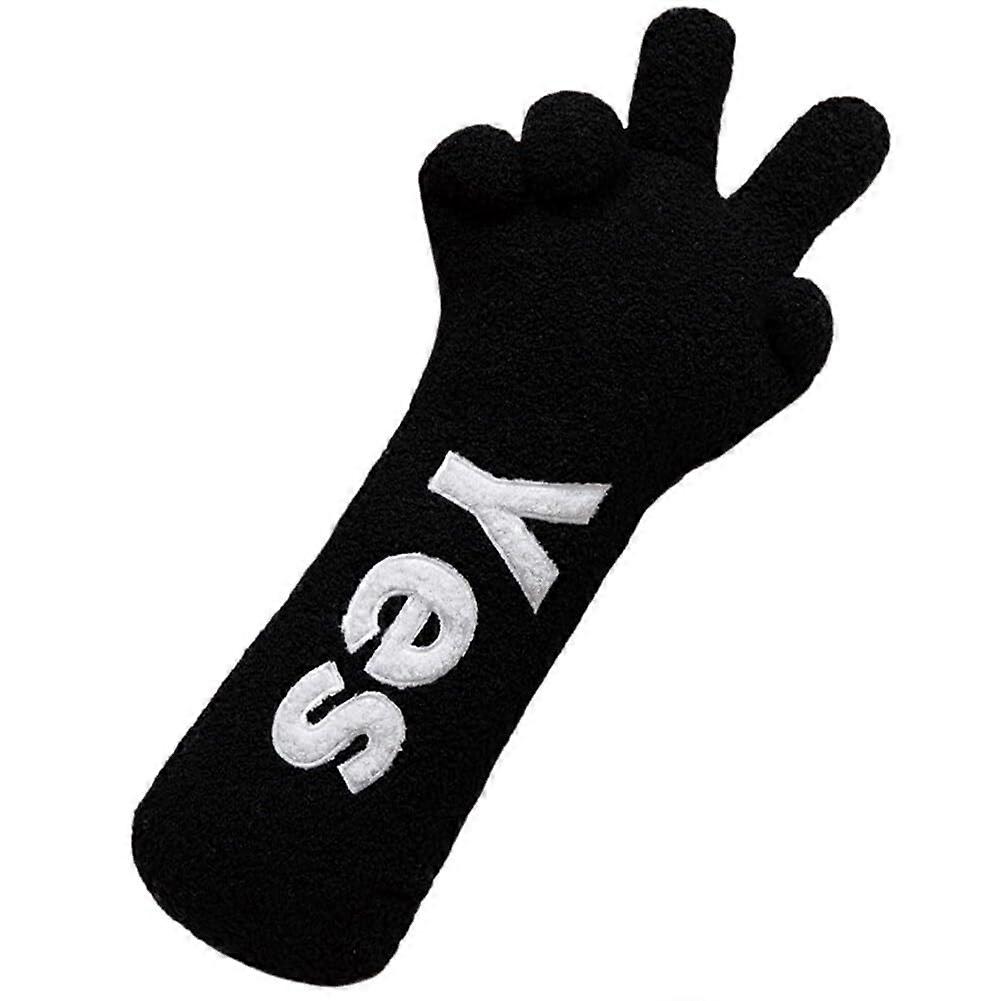 Plush Pillow Long Side Sleeper Neck Pillow HandHug for Home Adults Kids YES Black  65cm